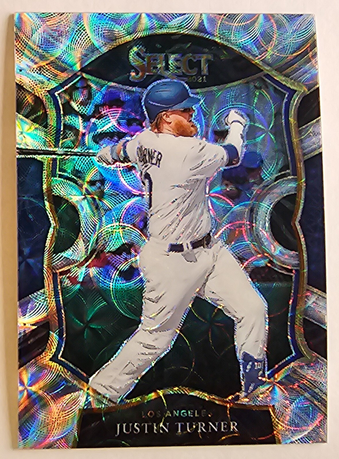 2021 Panini Select Justin Turner Concourse Scope Prizm #49 Blue Jays Dodgers