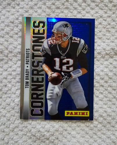 2013 Panini Blue Prizm Cornerstones #5 "Tom Brady" New England Patriots NM - Picture 2 of 5