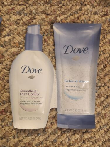 Dove Intense Frizz Control Anti Frizz Cream 4oz Define & Shine Control Gel 6oz - Picture 4 of 10