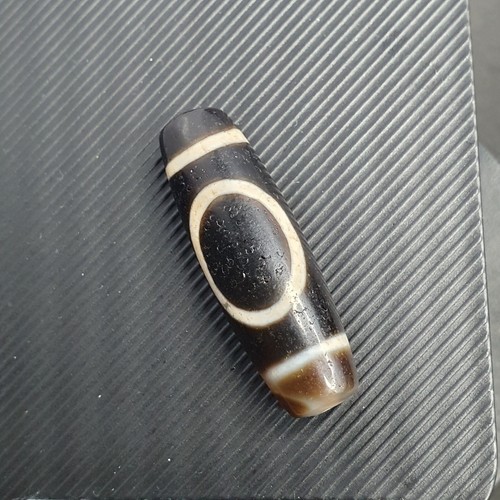 Amuleto Vintage Himalayano Cerchio e Modello Quadrato Dzi Agata Perline - Foto 10 di 22
