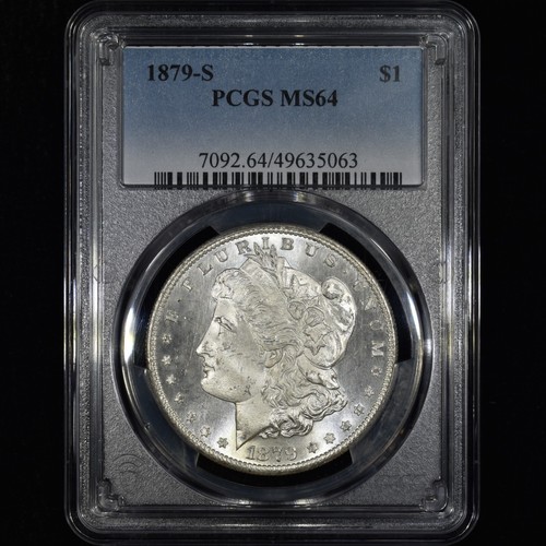 1879-S MORGAN SILVER DOLLAR ✪ PCGS MS-64 ✪ $1 COIN UNCIRCULATED UNC 063◢TRUSTED◣