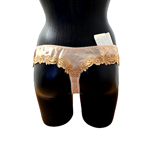 La Perla Exklusiver Seiden String Tanga Gr. 42 Satin Spitze *Luxus Dessous - Bild 5 von 6