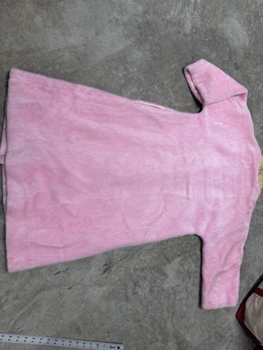 Vintage 1950s 1960s Women’s Robe Women’s Md/Lg Pink Faux Fur Mid Century Retro - Afbeelding 16 van 17