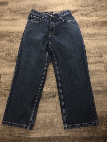 Jeans Southpole De Colección Para Hombres 31 X 30 Azul Y2K Pierna Ancha Patinador Hip Hop Denim - Imagen 2 de 6