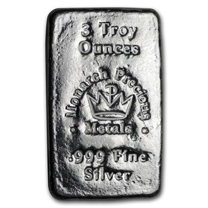 3 Troy Oz MK BarZ /"Shark Bar/" Hand Poured .999 Fine Silver