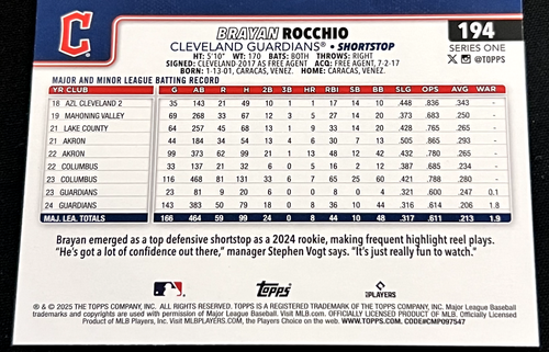2025 Topps Series 1 ⚾️ Pick-Out Your Singles #151 - #350 Choose Your Rookies!!! - Bild 89 von 399