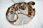 Indian Dinnerware Stainless Steel Copper Traditional Dinner Set Of Thali Plate