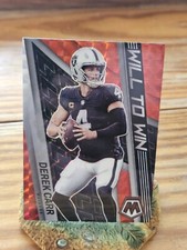 2022 DEREK CARR Mosaic Football SP Will To Win Red Prizm — Las Vegas Raiders!