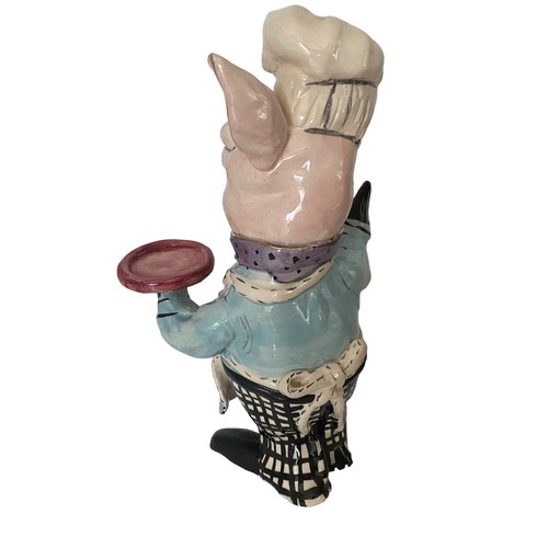 Blue Sky Clayworks Heather Goldminc Ceramic Love Chef Pig Tea Light Figurine - Picture 3 of 10