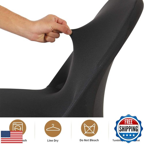 Jieqier Spandex Folding Chair Covers, Black Folding Chair Slipcovers 20 PCS, - Picture 2 of 5