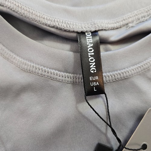 Dibaolong T-Shirt Sportiva Donna L Grigio UPF 50 Maniche Corte Girocollo Nuova con etichette - Foto 6 di 22