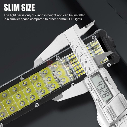 Tri-Row 10" LED Work Light Bar Offroad Driving Fog Lamp Flood Spot Combo SUV UTV - Picture 8 of 12