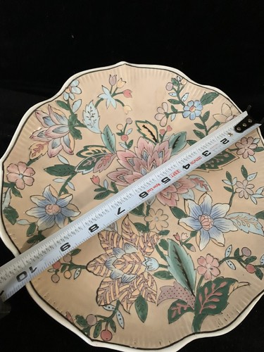 Vntg. Chinoiserie Plate Floral design Ceramic By Andrea by Sadek 10" - Picture 2 of 6