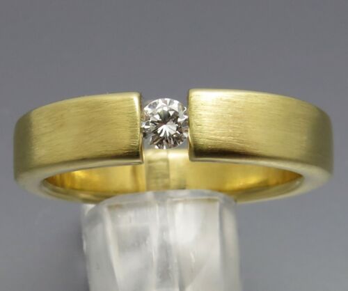 DISEÑO MADURO - ANILLO TENSOR BRILLANTE - ORO 585 - CLÁSICO - Imagen 3 de 11
