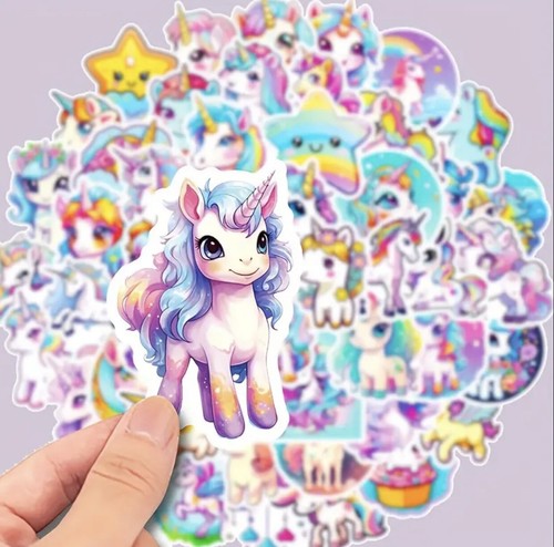 50pcs Unicorn Cartoon Stickers - Picture 3 of 6