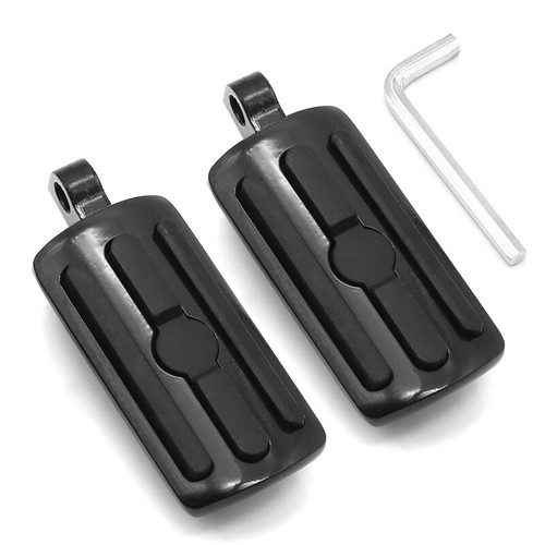 Black Aluminum FootPegs Footrests For Harley Fat Bob FXFBS 114 FXFB 107 2018 19 - Bild 2 von 6