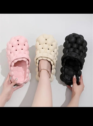 Beige Bubble Rutschen Gartenclogs für Damen Herren Licht Komfort Massage 6/6.5 - Bild 5 von 9