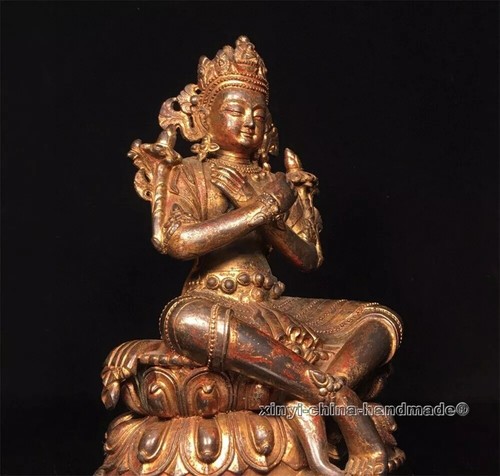 Antique Dorje Chang Vajradhara Dorjechang Buddha Statue Sakyamuni Bodhisattva - Picture 5 of 8