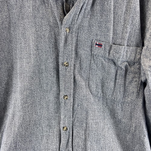 Bugle Boy Classics Vintage Mens Blue Long Sleeve No Wrinkle Button Up Shirt Sz L - Picture 6 of 22