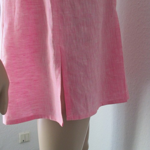 Túnica de lino B. M. Company, larga en color rosa, talla 36 - Imagen 8 de 11