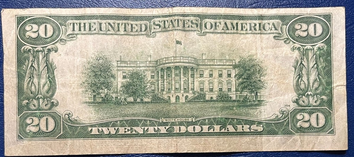 1934 A Twenty Dollar Federal Reserve Note $20 FANCY SERIAL NUMBER