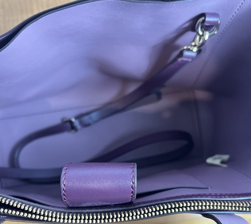 Kate Spade Plum Handbag WKRU4002-001 Leather 2188 - Picture 4 of 12