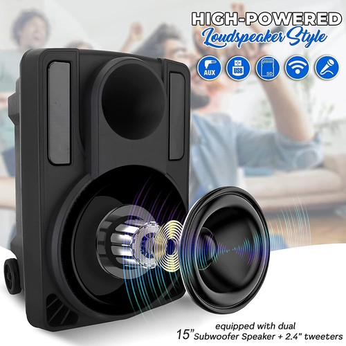 Altavoz portátil PylePro PHPWA15TB de 15 pulgadas - Imagen 5 de 8
