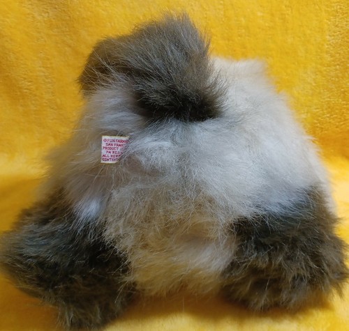 Vintage Dakin Fun Farm Plush 12" Cat  "Fishsticks" Goldfish Bowtie Fluffy 1985 - Picture 10 of 11