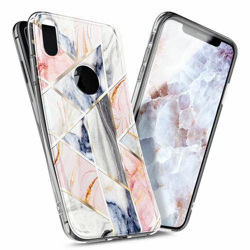 Funda de mármol para iPhone X XR XS Max, cubierta suave ultra delgada con vidrio templado - Imagen 16 de 24