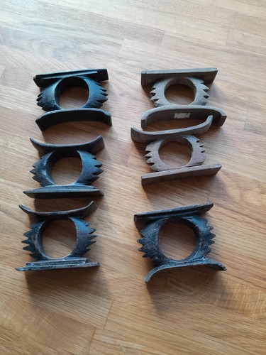 6 x Vintage Asiatische Hartholz Messer Essstäbchen Auflagen Serviettenhalter Gemischte Gruppe - Bild 3 von 7