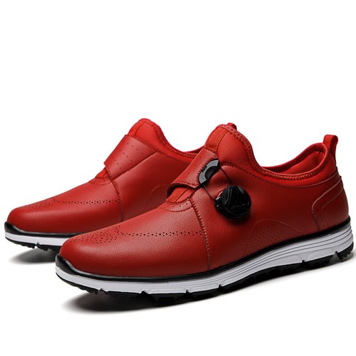 Men Leather Golf Shoes Breathable Golfer Sneakers Outdoor Golfing Athletic Boots - Picture 15 of 16