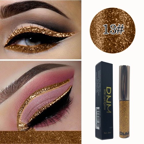 16 Colours Glitter Liquid Eyeliner Pearlescent Shiny Waterproof Long Last Makeup - Picture 32 of 35