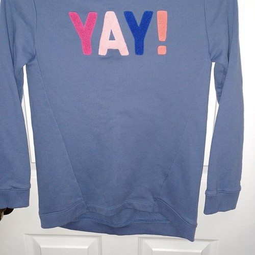 GIRL'S OLD NAVY BLUE YAY SWEATER SIZE X-LARGE (14)