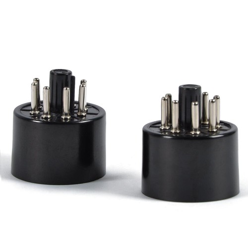 2pcs 8pin Tube Socket Base Bakelite Vintage for KT88 EL34 5881 5U4G Amp - Picture 3 of 6