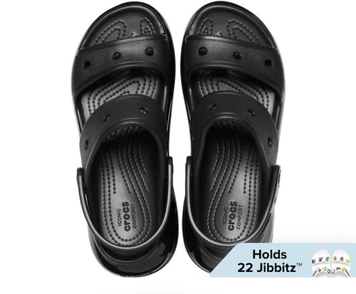 Crocs Classic Mega Crush Sandal Unisex Thick Soled Sandals Black Multi Size - Picture 3 of 6