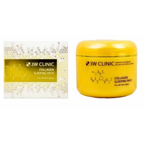 3W Clinic Collagen Sleeping Pack Gel 100ml K-Beauty - Bild 1 von 4
