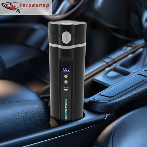 Hervidor de agua eléctrico para coche 450 ml calentador de agua acero inoxidable hervidor de agua de viaje - Imagen 3 de 18