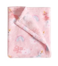 Parent's Choice Unicorn Baby Blanket Rainbow Clouds Plush Single Layer Walmart