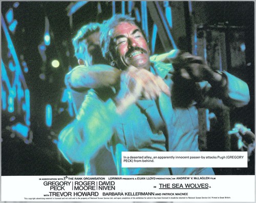 Sea Wolves 8x ORIGINAL UK FOH Lobby Cards Roger Moore David Niven Gregory Peck - Imagen 9 de 12
