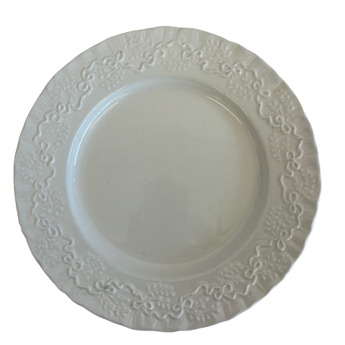 Wedgwood Ralph Lauren Claire Bone China Plate Embossed White Cake Stand Charity