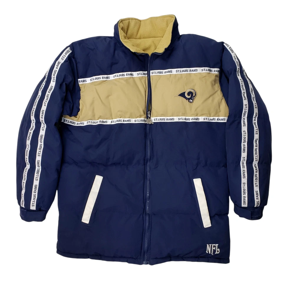 St. Louis Rams NFL Reversible Embroidered Puffer Coat Jacket X-Large - Image 2 of 4
