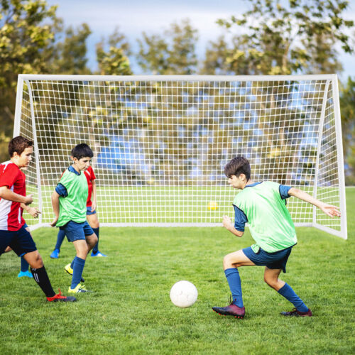 12 x 6 FT Soccer Goal All-Weather Soccer Goal W/ Strong PVC Frame Kids Junior - Picture 6 of 10