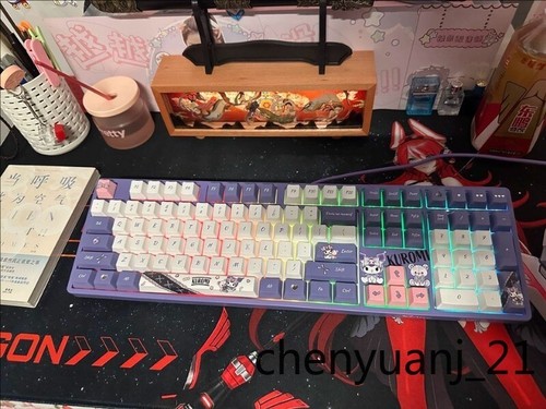 Kuromi Mechanische Tastatur Kabellos Bluetooth Cartoon Anime ABS Tastenkappe LED Neu - Bild 11 von 24