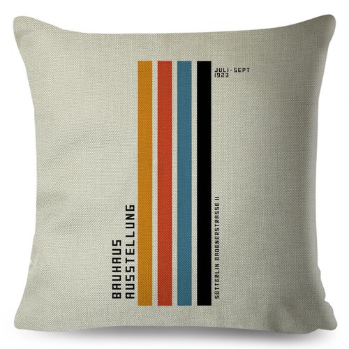 Nordic Cushion Cover Bauhaus Minimalist Abstract Color Block Pillowcase - Picture 33 of 49