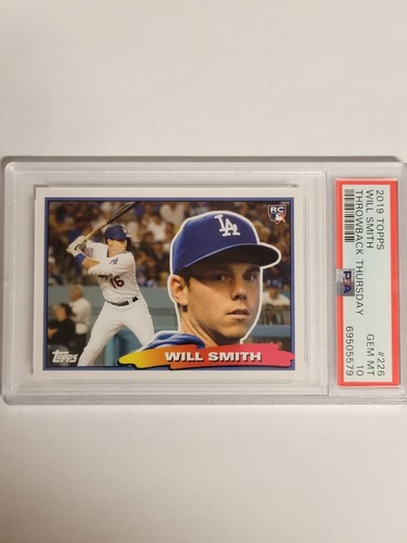 2019 TOPPS TBT SET # 38 BIG HEADS WILLL SMITH CARD #226 PSA 10 SSP Rookie RC - Picture 3 of 5