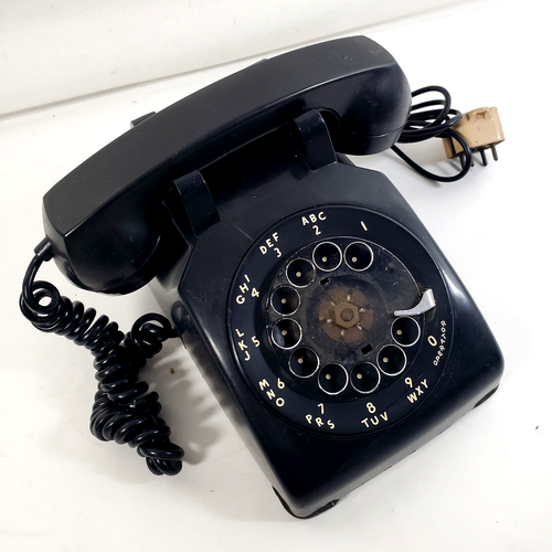 Vintage Western Electric Model 500 Rotary Dial Telephone G1 Handset – Black USA