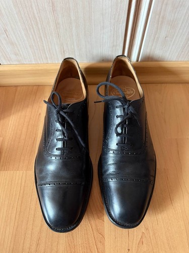 CHURCHS ENGLAND SCHWARZ LEDER OXFORD BROGUE DERBY SCHUHE HERREN GRÖßE UK10 EU44 28CM - Bild 3 von 13