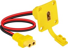 XT60 Male to Female Mount Panel Cable, 12AWG Gold Plated XT60 Male Plug with Mou