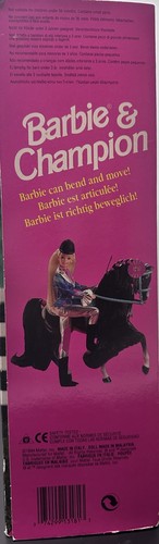 Mattel 1994 BARBIE & CHAMPION - The Equestrian Horse Gift Set   - #13181 – NRFB - Picture 6 of 7