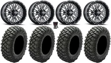 ITP Momentum 15" Wheels Milled 30" Crawler XG Tires Polaris RZR Turbo S / RS1